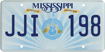 MS license plate JJI198