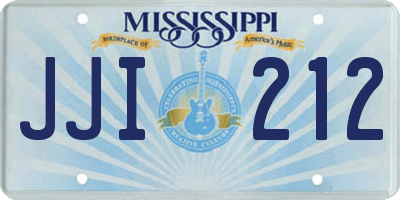 MS license plate JJI212