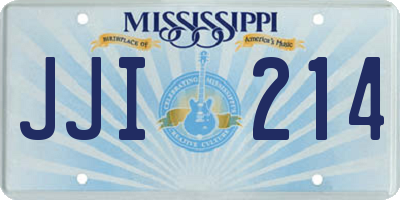 MS license plate JJI214