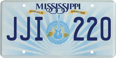 MS license plate JJI220