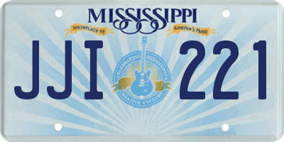 MS license plate JJI221