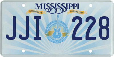 MS license plate JJI228