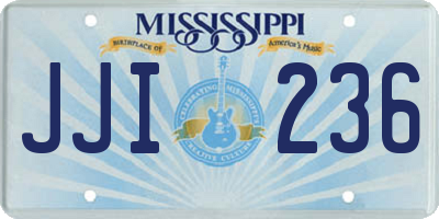 MS license plate JJI236