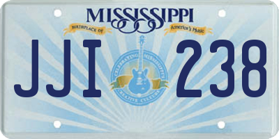 MS license plate JJI238
