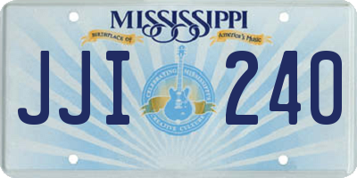MS license plate JJI240