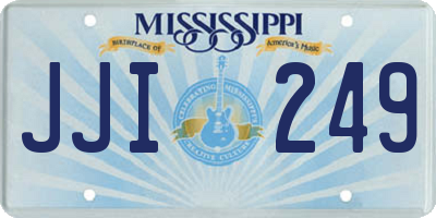 MS license plate JJI249