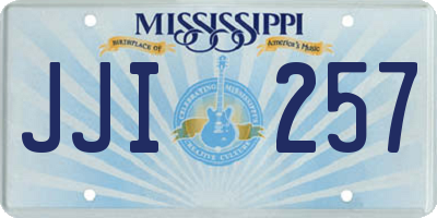 MS license plate JJI257