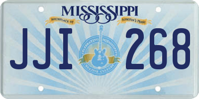 MS license plate JJI268