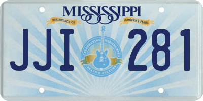 MS license plate JJI281