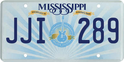 MS license plate JJI289