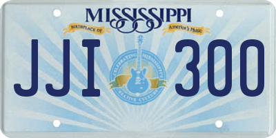 MS license plate JJI300
