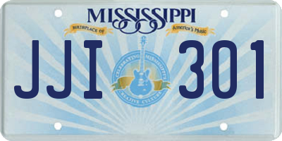 MS license plate JJI301