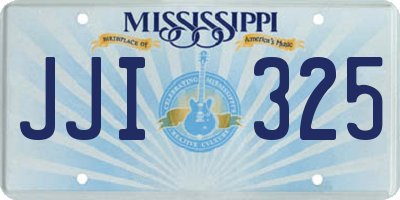 MS license plate JJI325