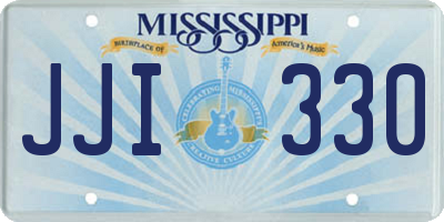 MS license plate JJI330