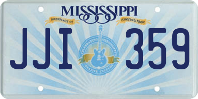 MS license plate JJI359