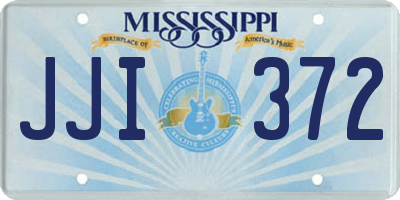 MS license plate JJI372