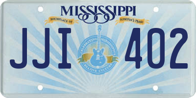 MS license plate JJI402