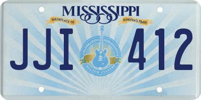 MS license plate JJI412