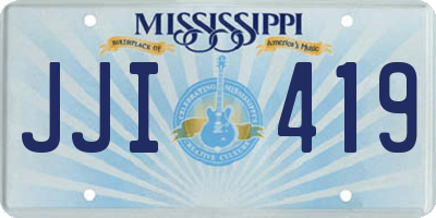 MS license plate JJI419