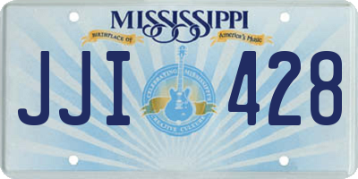 MS license plate JJI428