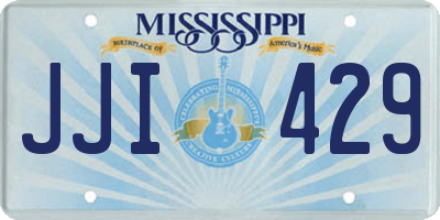 MS license plate JJI429