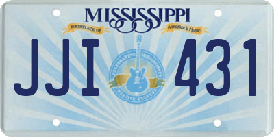 MS license plate JJI431