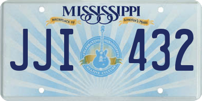MS license plate JJI432