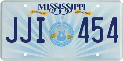 MS license plate JJI454