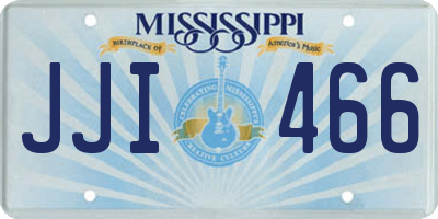 MS license plate JJI466