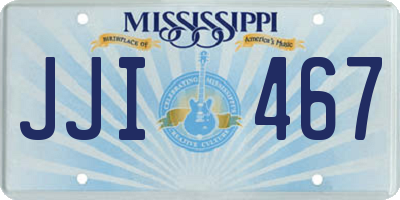 MS license plate JJI467
