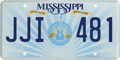 MS license plate JJI481