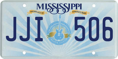 MS license plate JJI506