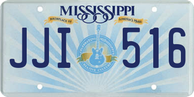 MS license plate JJI516