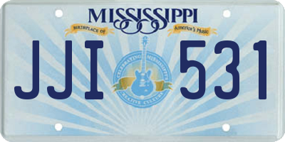 MS license plate JJI531