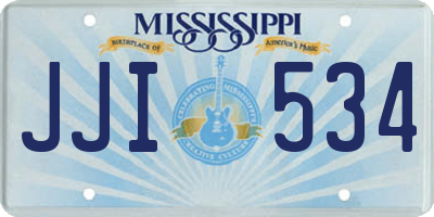 MS license plate JJI534