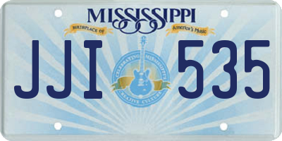 MS license plate JJI535