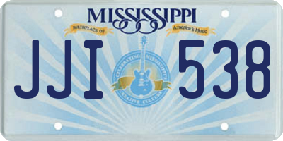 MS license plate JJI538