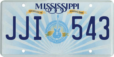 MS license plate JJI543