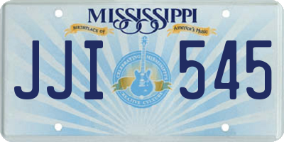MS license plate JJI545