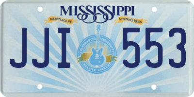 MS license plate JJI553