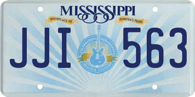 MS license plate JJI563