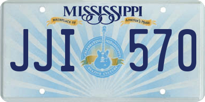 MS license plate JJI570