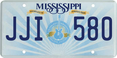 MS license plate JJI580