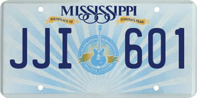MS license plate JJI601