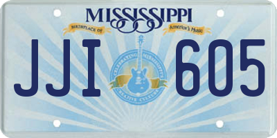 MS license plate JJI605