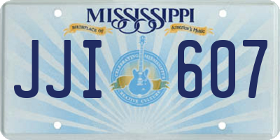 MS license plate JJI607