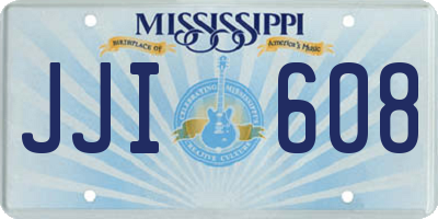 MS license plate JJI608