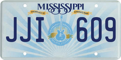 MS license plate JJI609