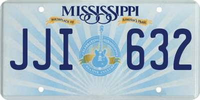 MS license plate JJI632