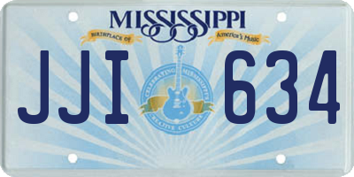 MS license plate JJI634